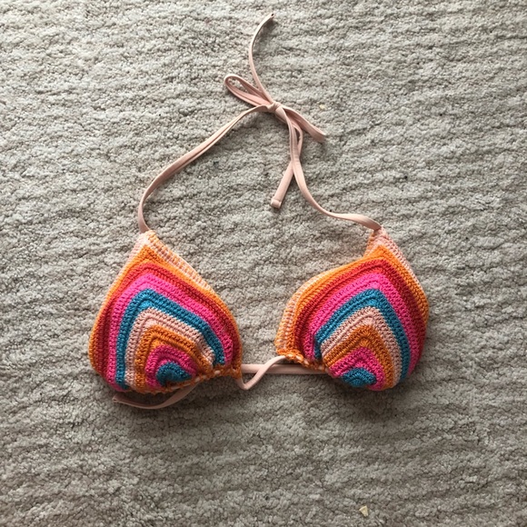 Xhilaration Other - Xhilaration Rainbow Crochet Bikini Top Size Medium